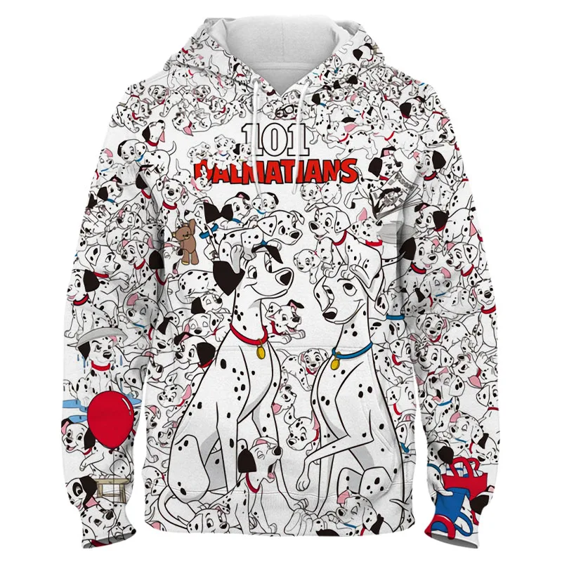 Толстовка с капюшоном и 3D-принтом из мультфильма аниме 101 далматинцев мужская
