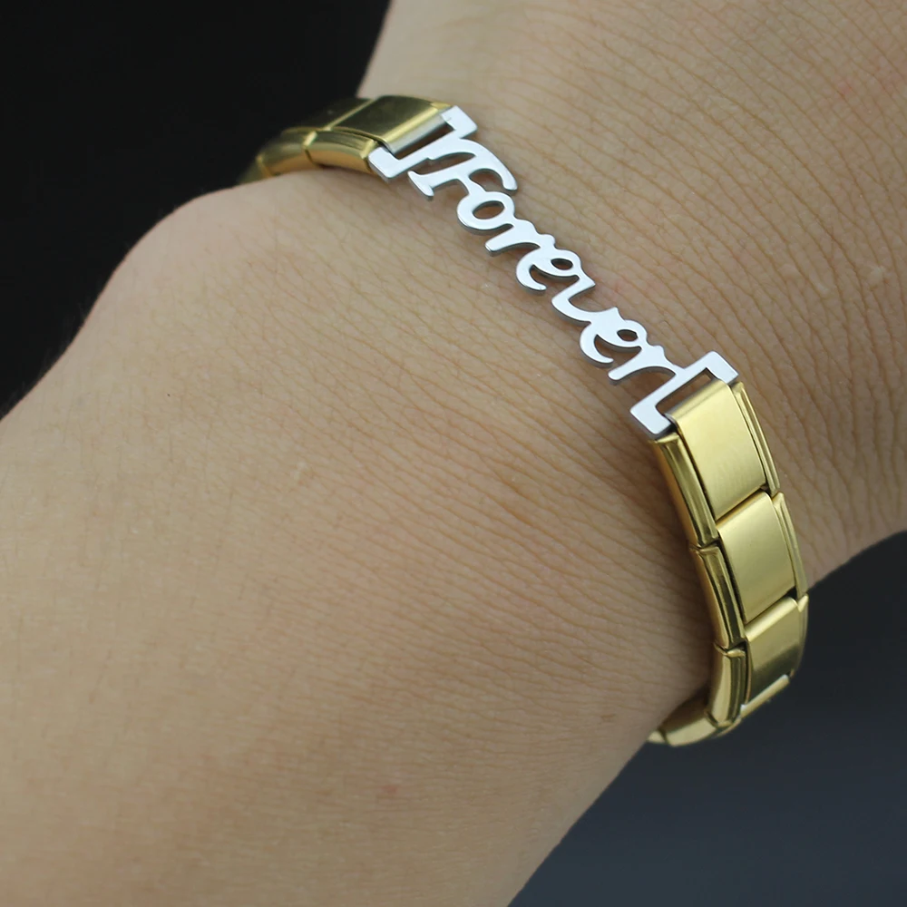 Женский браслет из нержавеющей стали Hapiship 7 цветов эластичный 9 мм с надписью Forever