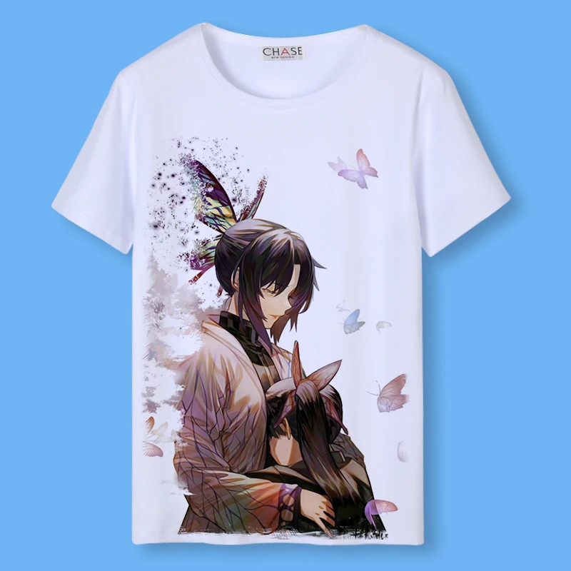 Футболка для косплея с изображением рассекающего демонов топ круглым вырезом и