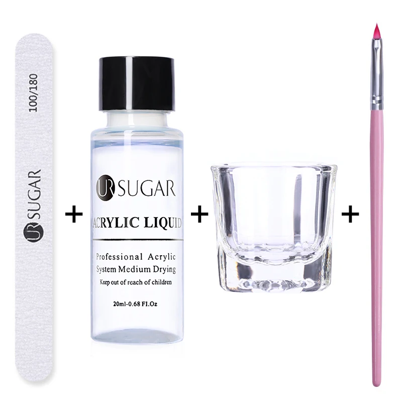 Tool Set 2 UR SUGAR, 5 мл, светящийся набор порошка для ногтей, для вырезания, удлинение французских ногтей, полимерный порошок, градиент, растут в темноте, украшение - Цвет: Tool Set 2