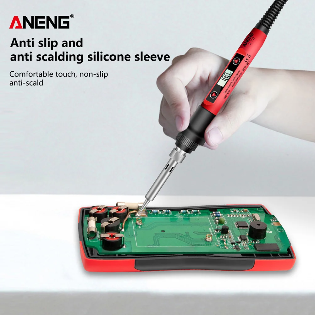 

1 Set Soldering Iron Tool Kit Adjustable Temperature Welding Tool (Plug)