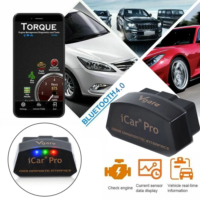 

Универсальный OBD2 сканер Диагностический детектор Bluetooth 4,0 ELM327 для Android OBD2 диагностический инструмент Icar Pro Obd