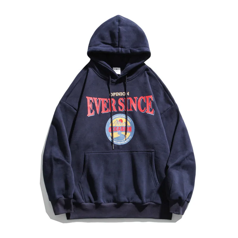 

Henry South Korea fashion printing couple Plush thickened sweater men's BF leisure 2021 new coat