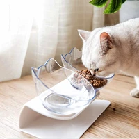 elevated cat bowls with raised stand pet food water feeder bowl 15%c2%b0 tilted pet bowl suit for cats small dogs