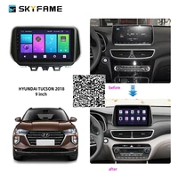 skyfame 464g car radio stereo for hyundai tucson 2018 2019 android multimedia system gps navigation dvd player