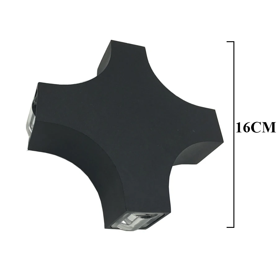 

12W Outdoor Waterproof Cross Star LED Wall Lamp Aluminum Cross Narrow Beam Porch Light Villa Hotel Balcony Exterior Wall Light