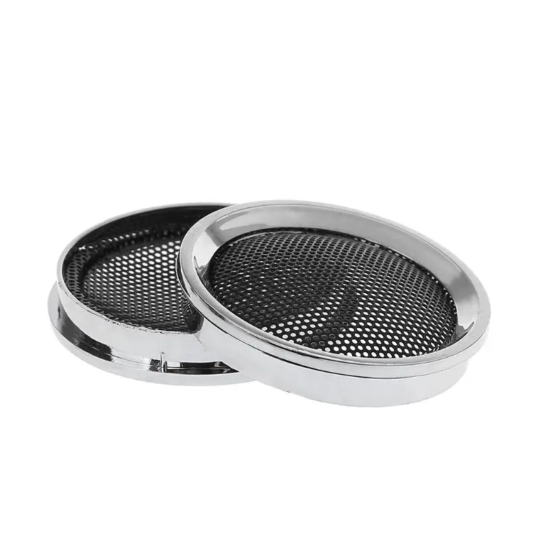 

2PCS Speaker Cover 2inch Protective Grills Cover Speakers Decorative Steel Round Mesh Case 85DD