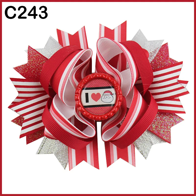 Бесплатная идентификация 300 шт. рождественские банты для волос конфеты бант