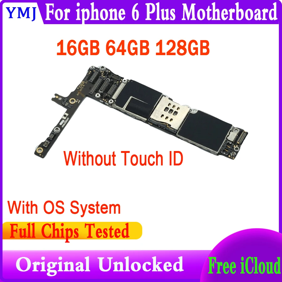 Материнская плата для iPhone 6 Plus с Touch ID/NO ID 100% оригинальные логические платы 5 дюйма