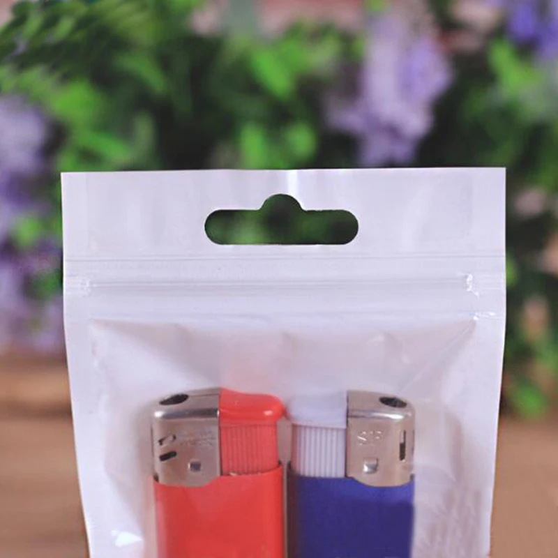 1000 шт./лот 8*14 см белый/прозрачный самозакрывающийся пластиковый пакет для