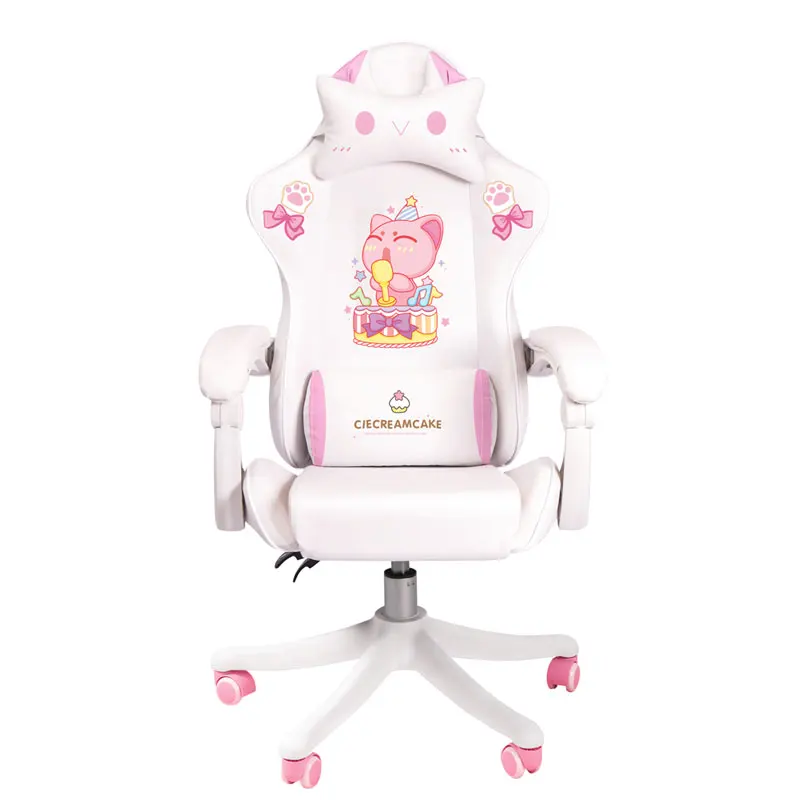 

Симпатичное розовое игровое кресло для девочек, откидное компьютерное кресло, домашнее модное удобное кресло с якорем, игровой стул для Инт...