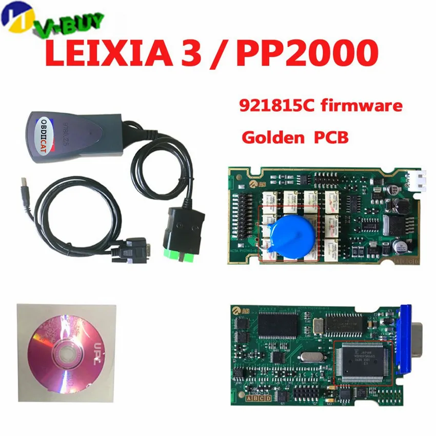 Высокое качество Lexia3 с последовательным 921815C прошивкой золотой PCB lexia PP2000 Lexia 3 Diagbox V7.83 Lexia-3 диагностический инструмент