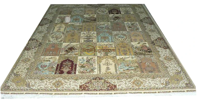 Kopen Zijden Perzisch Tapijt Oosterse Tapijten Handgeweven Tapijten Voor Woonkamer Patterngc117psilkyg28