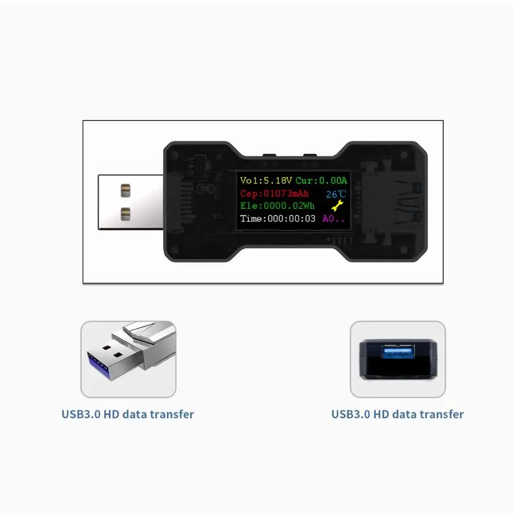 FNB18 USB цифровой вольтметр постоянного тока амперметр измеритель напряжения
