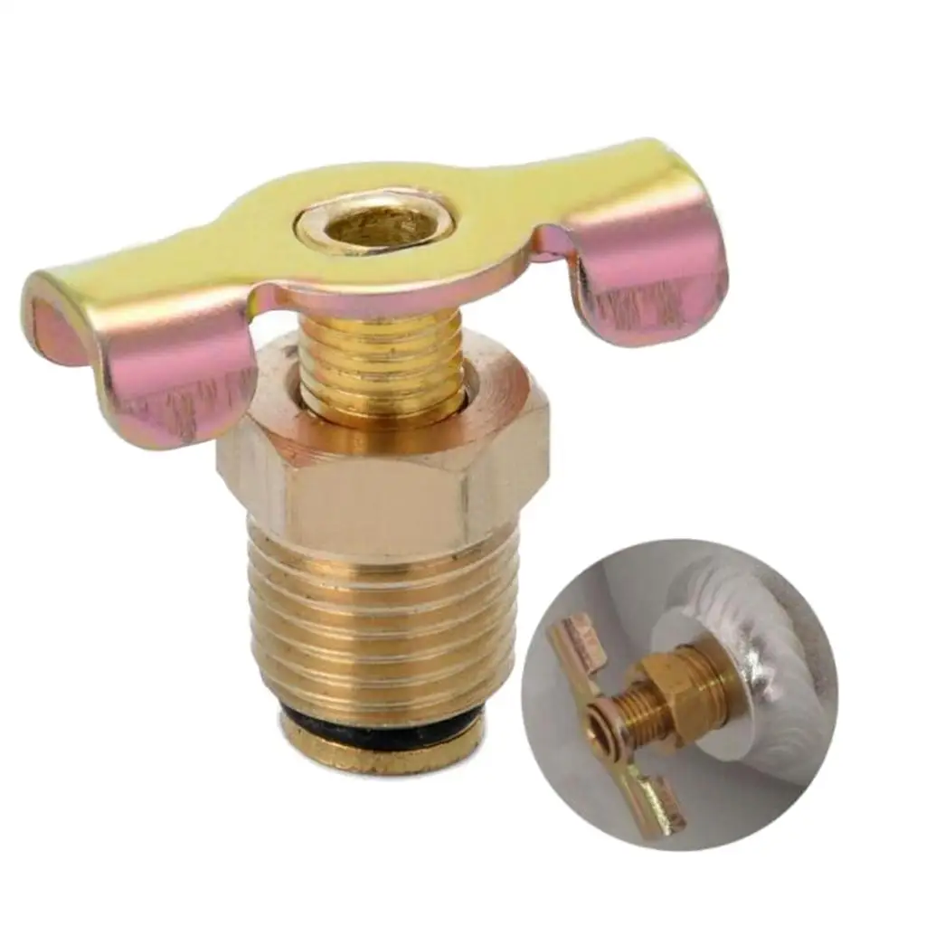 Tank 1/4'' Npt Drain Plug Valve / Tap / Drain  With T-handle