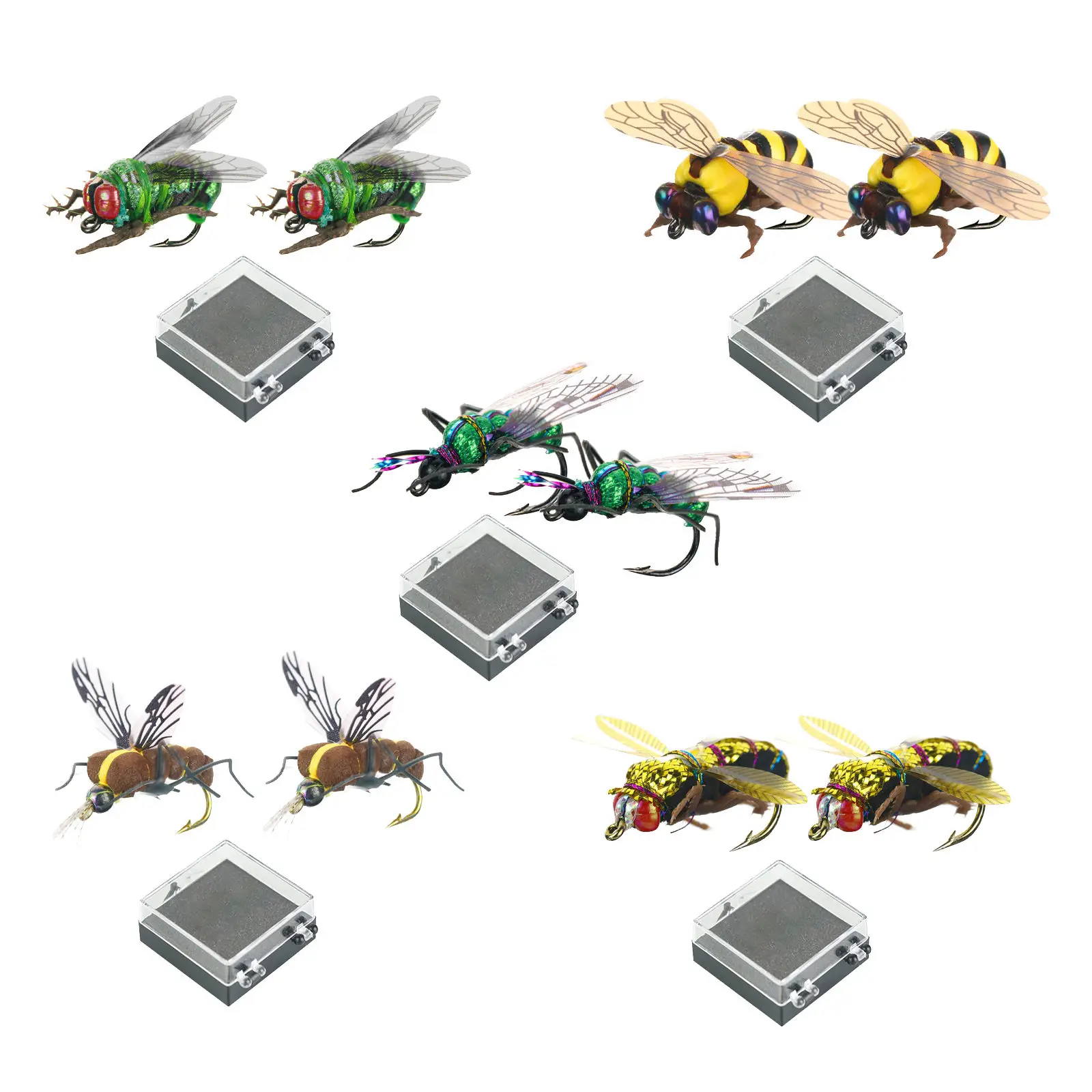 

2 шт., рыболовная приманка в виде насекомых