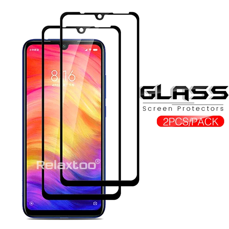 2 шт. защитные очки для экрана xiaomi redmi note 7 Защитное стекло pro not 7pro пленка из