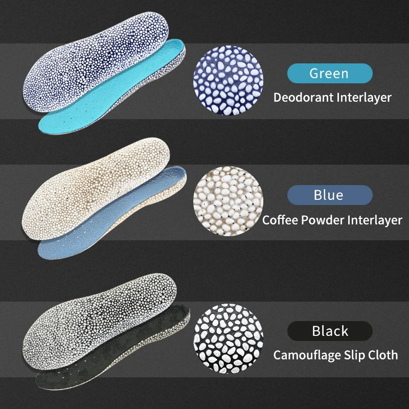 BANGNI Relax Sport Running Insoles Light Soft Shoe Pads Comfort Shock Absorb Popcorn Massage Inserts Care Feet for Men Women