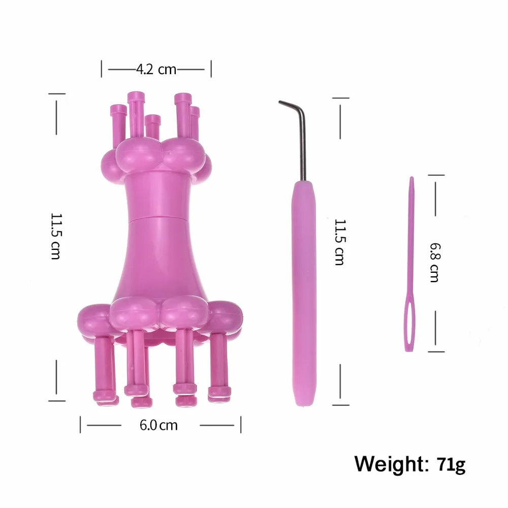 3 шт. набор для вязания Волшебная катушка с 1 большой иглой глаз крючком плетеная