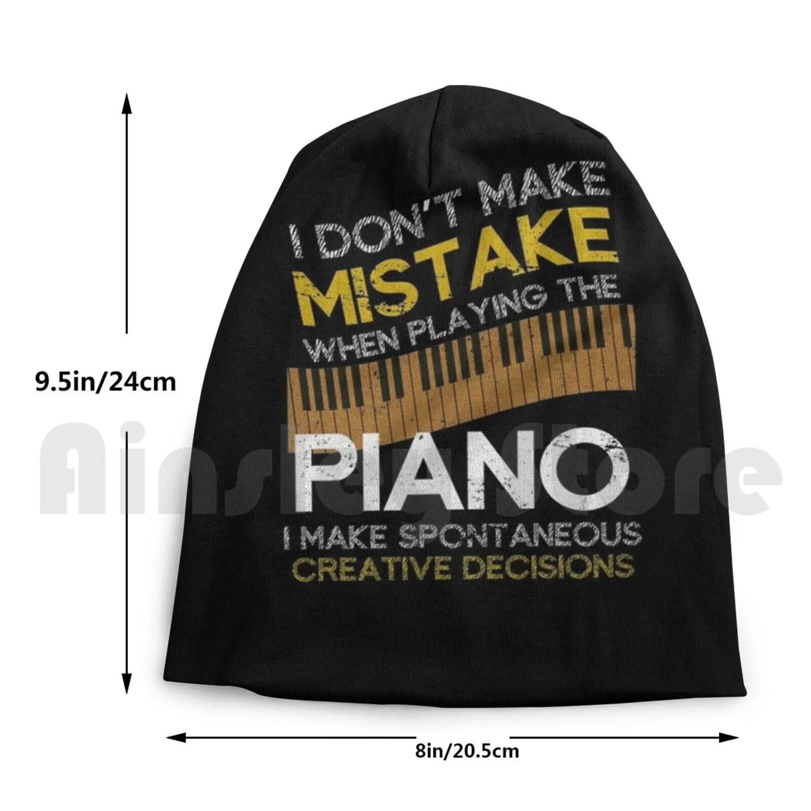

Funny Gift Pianist Piano Beanies Knit Hat Hip Hop Piano Pianist Piano Player Music Musician Musical