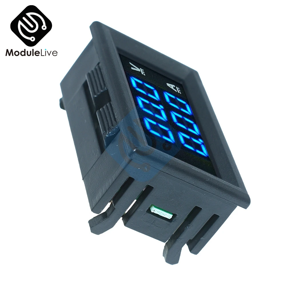 Мини цифровой вольтметр Амперметр постоянного тока 100 в 10 А Панель Ампер