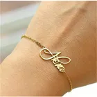 Нарукавная повязка Gepersonaliseerde Naam Handgemaakte Sieraden Handschrift Naambord Hand Link Rvs Gouden Ketting Pulsera BFF подарок