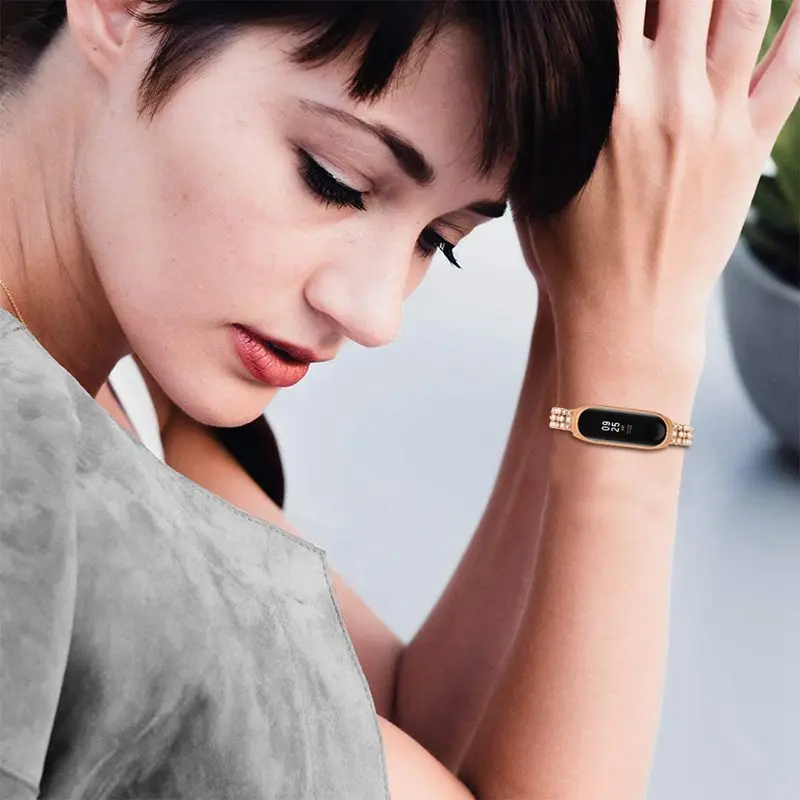 Браслет OULUCCI с ремешком из нержавеющей стали для xiaomi mi Band 4/3 ремешок для xiaomi mi band 3 ремешок для mi band 4 ремешок
