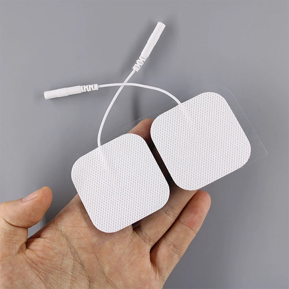 

Muscle Stimulator 5x5cm For Massager Non Woven Fabric Replacement Therapy 2mm Plug Self Adhesive Electrode Pads White Reusable