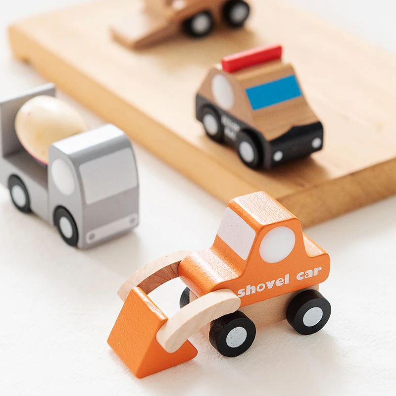 

Kids Mini Wooden Cars Truck Aircraft Model Toy Montessori Wooden Education Colorful Vehicle Toys Simulation Cars Decoration Gift