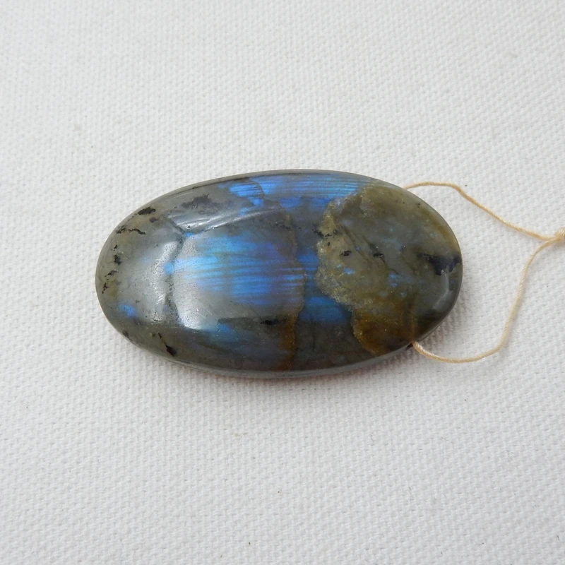 Распродажа 1 шт. Овальный Кулон из натурального камня лабрадорита 53x32x12 мм 32 3 г