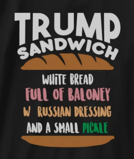 Мужская футболка с изображением белого хлеба Трампа|Мужские футболки| |