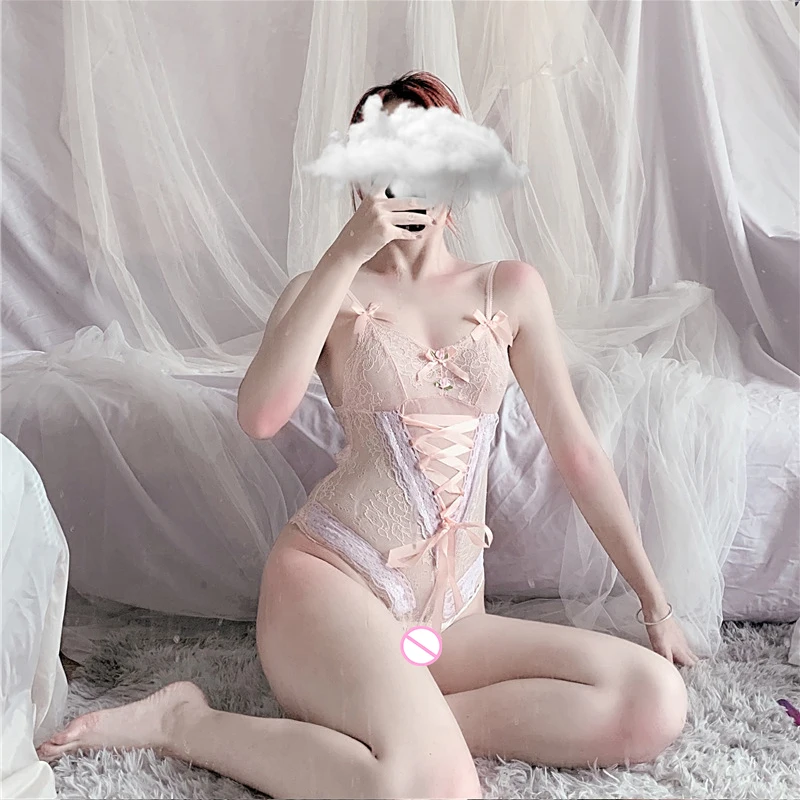 

Высококачественное милое Привлекательное Женское боди с цветочным кружевом без бретелек, женское сексуальное нижнее белье, боди, сексуаль...