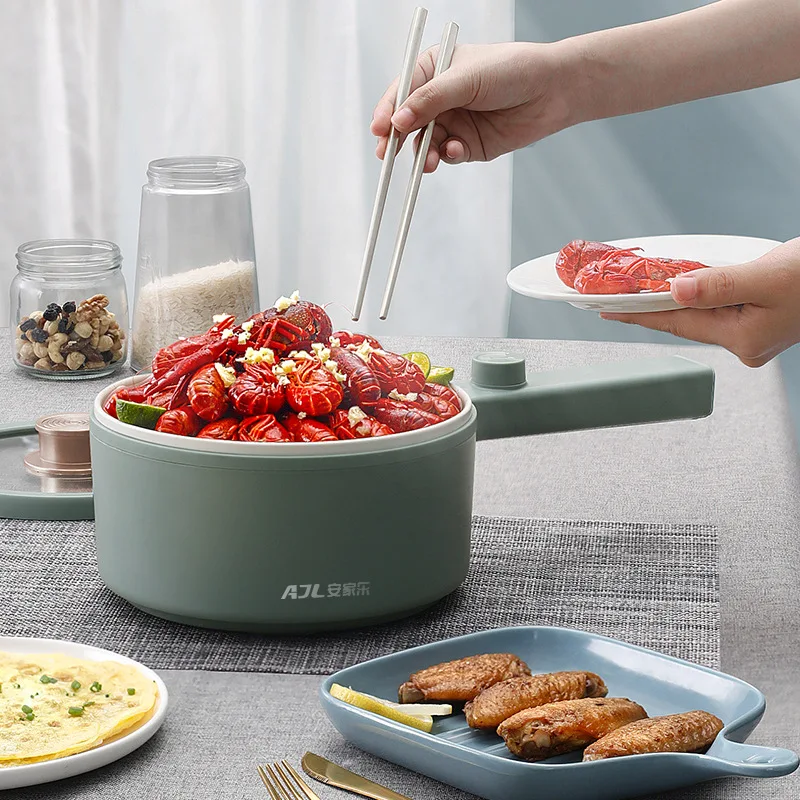 Electric Cooker Mini Skillet 220V Multifunctions Non-Stick Chamber Household Hot Pot Fry Cooking Stew | Бытовая техника