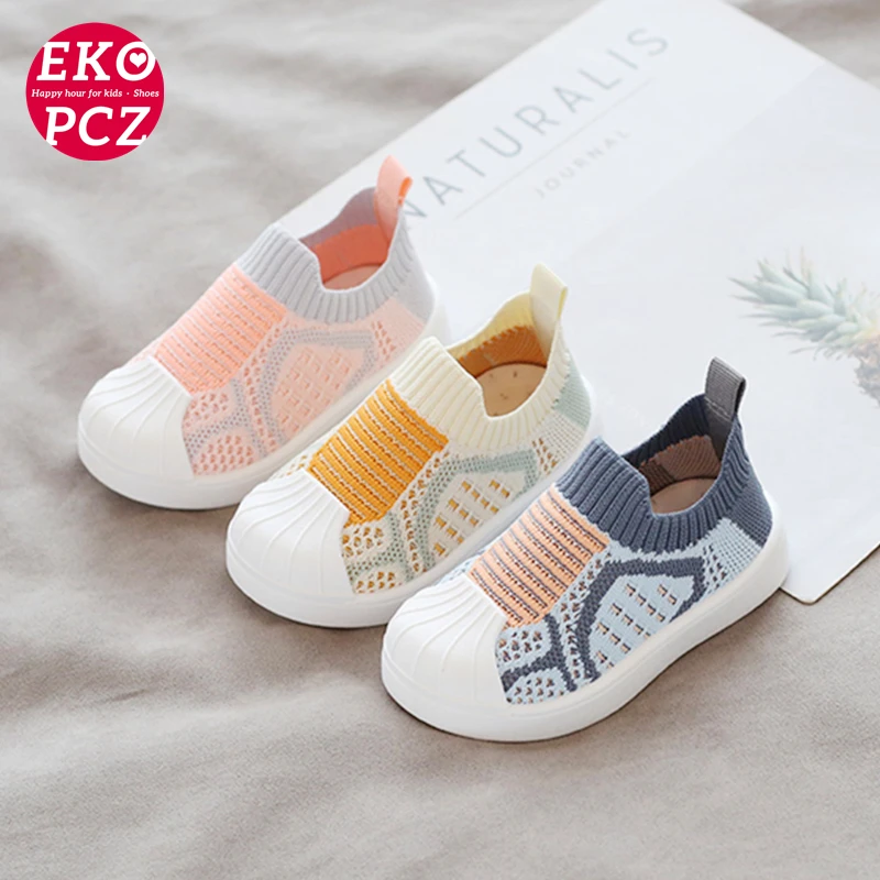 

EKOPCZ вязаные сетчатые детские туфли Лето 2022 модные детские слипоны кроссовки для мальчиков девочек малышей обувь носки для тренировок