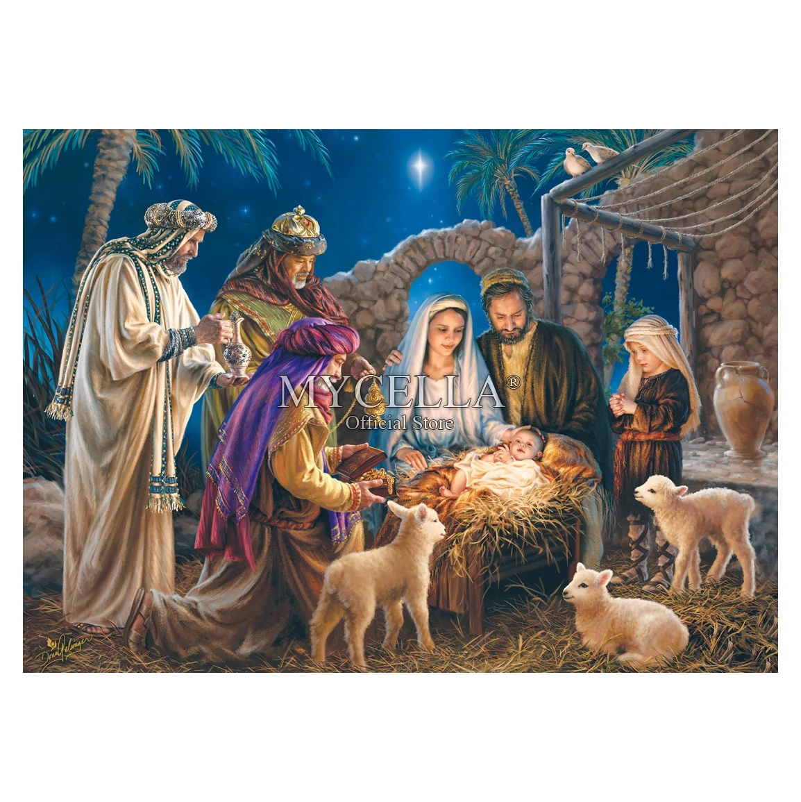 

Cartoon 5d DIY Diamond Painting A Child Is Born Embroidery Religion Cross Stitch Full Mosaic Christmas Gift Home Decor Canvas