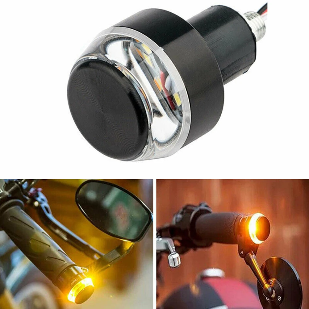 

1pair Universal Outdoor Handle End Front For Motorcycle Replacement Parts Turn Signal Light Indicator Easy Install Safe Driving