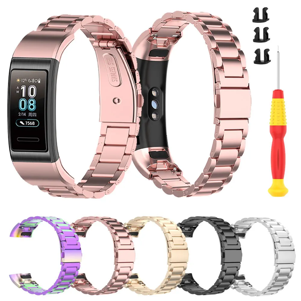 

Ремешок из нержавеющей стали для часов Huawei Band 3 Band3 Band4 Pro, металлический браслет для смарт-часов, Аксессуары для браслета