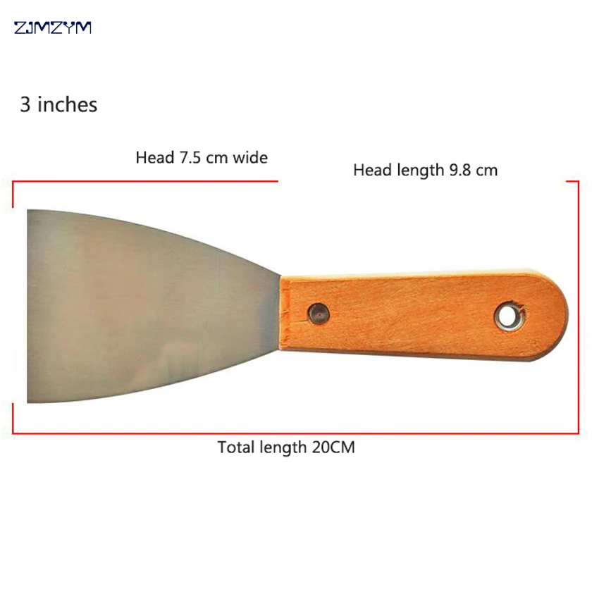 

3 inch 20cm Multi-function Manganese steel Putty Knife Blade Antirust Batch Knife High-polished Wipe Scraper Tool