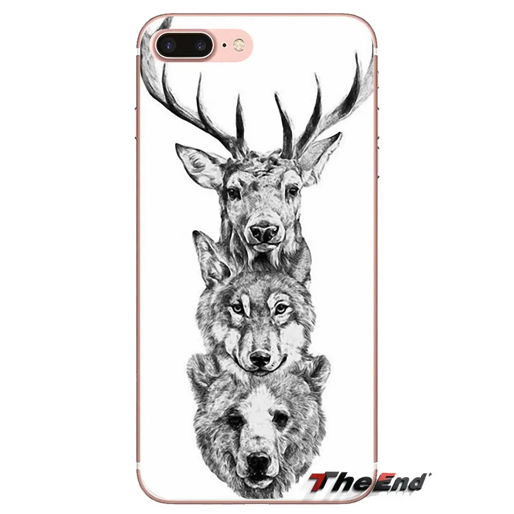 Прозрачный чехол из материала tpu сумка минималистский и изображением оленя для