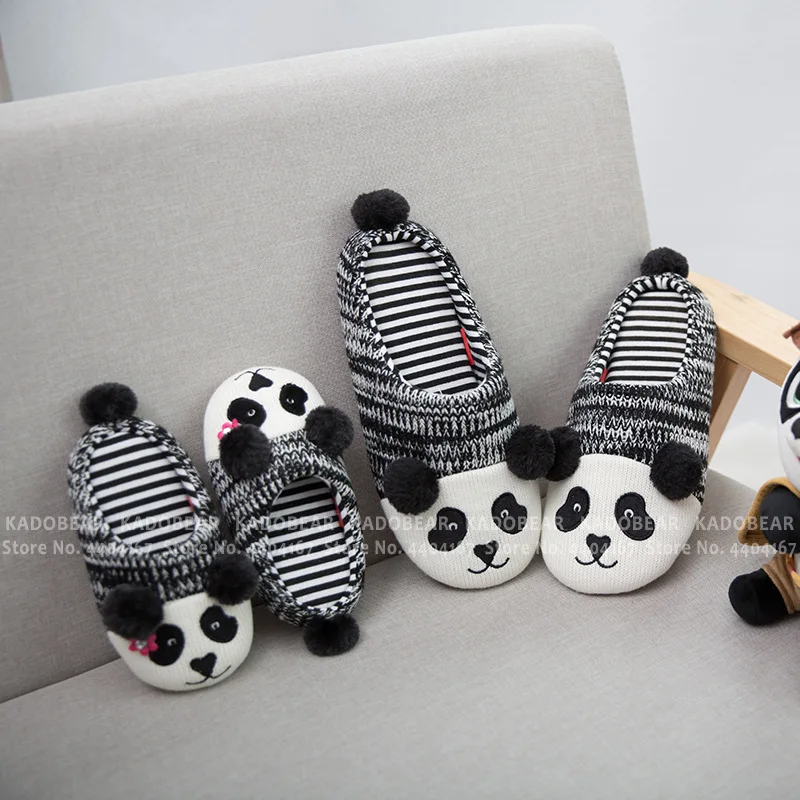 Детские плюшевые тапочки с мультяшным мехом для всей семьи детские домашние