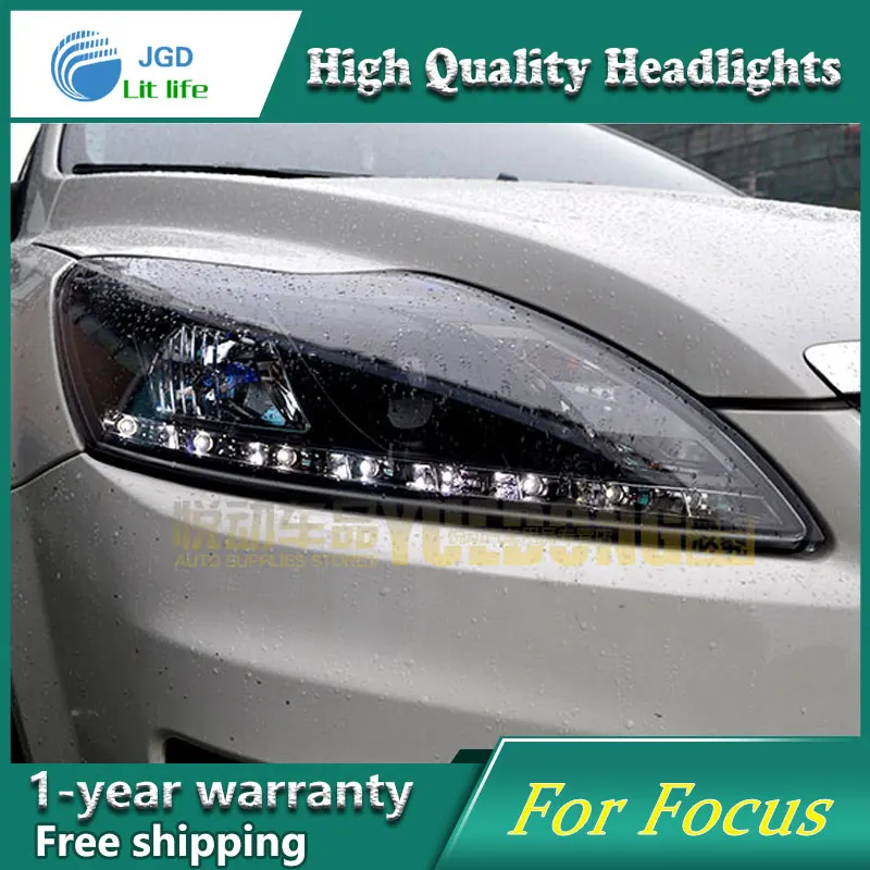 Автомобильный Стайлинг чехол для Ford Focus 2009 фары LED DRL Объектив двойной луч HID Xenon|hid