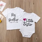 Комбинезон с короткими рукавами и надписью для всей семьи, Повседневная футболка для большого брата, топы, одежда для мальчиков