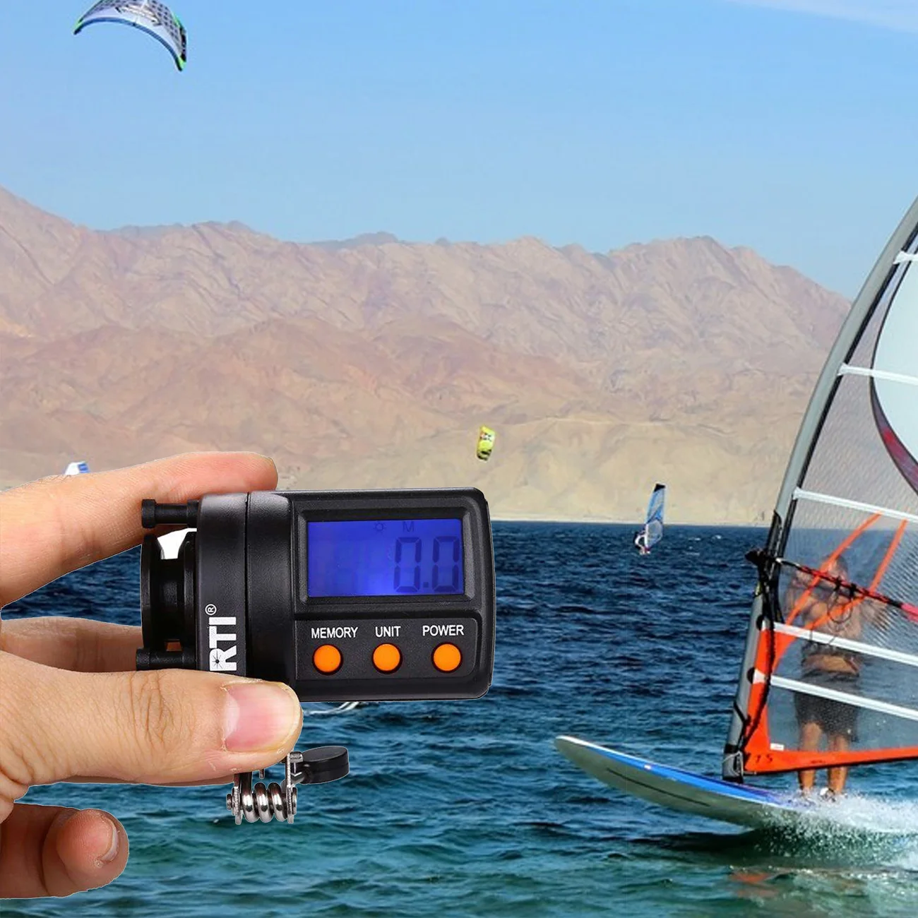 

999M Digital Fishing Line Counter Electronic Clip-on Deepth Gauge with LED Digital Display for Squid Boat Fishing Tools