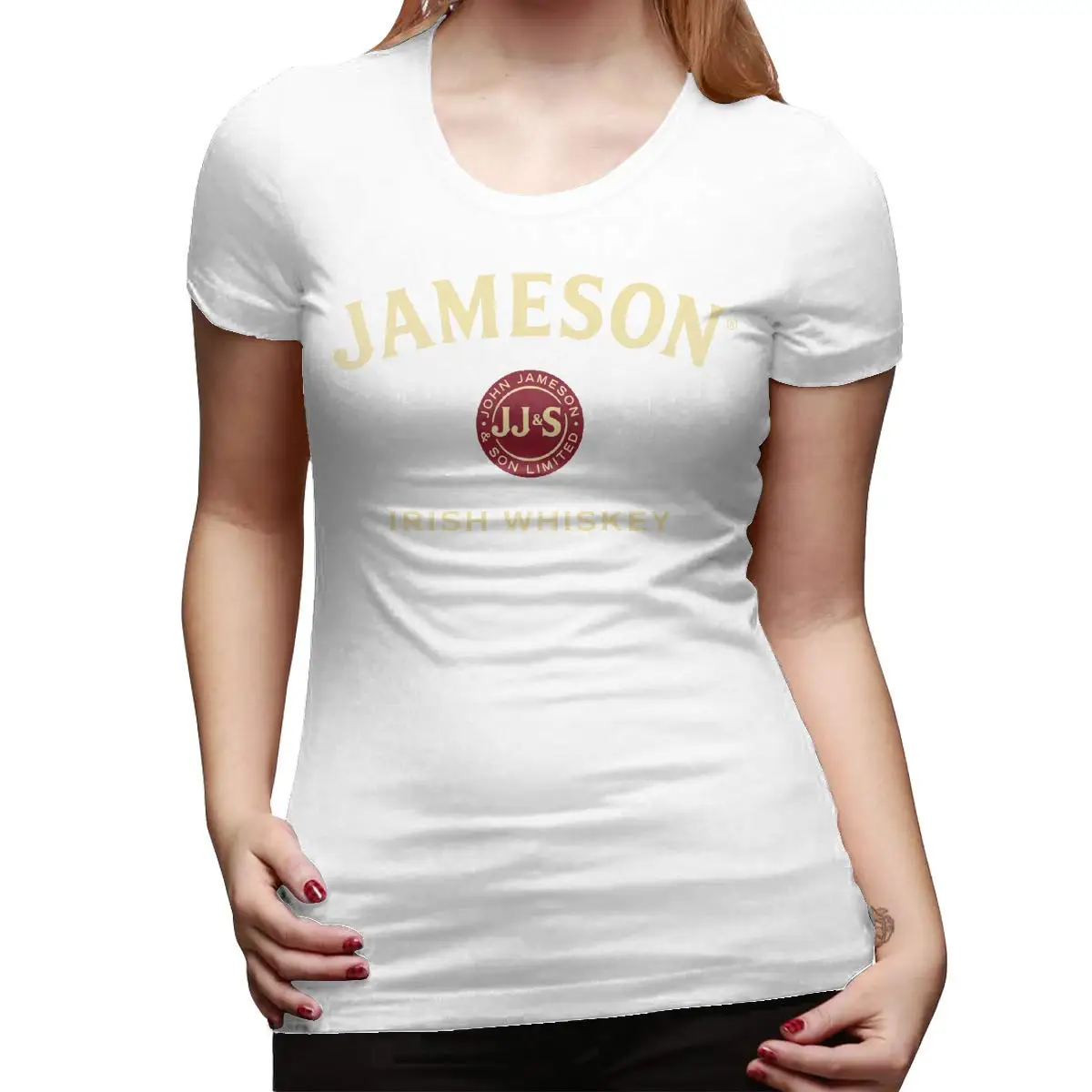 ADAMJORDAN женские хлопковые мягкие рубашки Jameson с логотипом ирландского виски| |