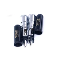 hifi audio 0152ag hi end diy silver plated male rca plugs connector jack for interconnector cable