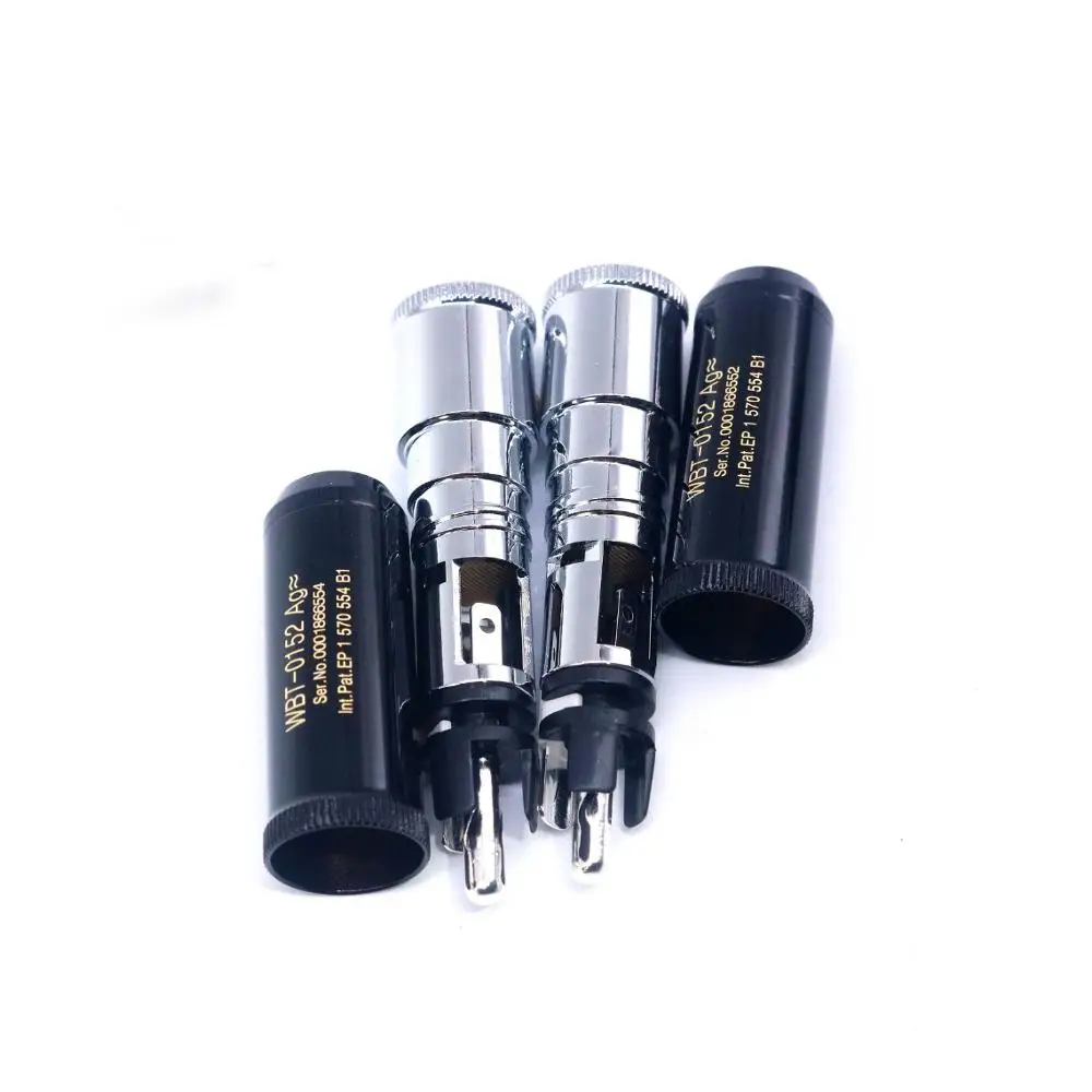 Hi Fi аудио 0152AG End DIY посеребренный штекер RCA разъем для кабеля Interconnector|Коннекторы и
