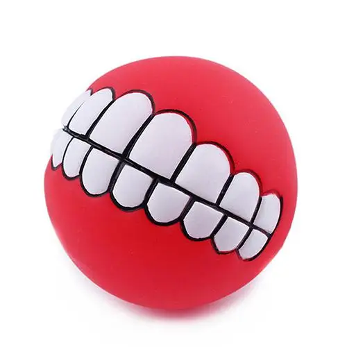 

Funny Pets Dog Puppy Ball Teeth Toy PVC Chew Sound Dogs Play Fetching Toys