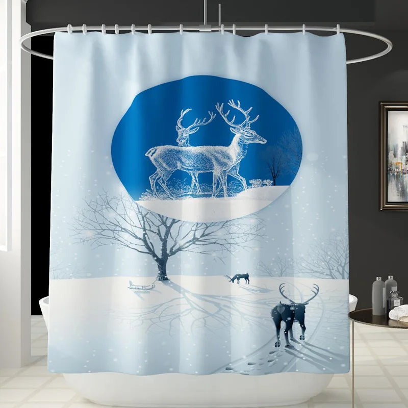 Zeegle с принтом снежинок Для мужчин коврик для ванной комнаты Набор Туалет Тип на