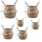 Натуральная плетеная корзина подвесной органайзер для хранения цветочный горшок корзина для белья корзина для грязной одежды корзина для игрушек домашняя коробка для хранения
