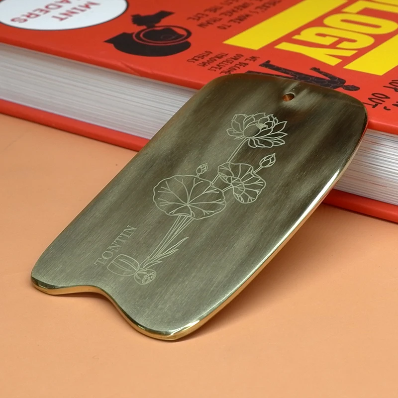 Традиционный медный массажный набор Tontin в форме ножа для гуаши красоты и